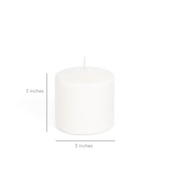 Livna Unscented Candle White (3 x 3 Inch)
