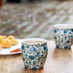 Darza Kulhad Blue Set of 4