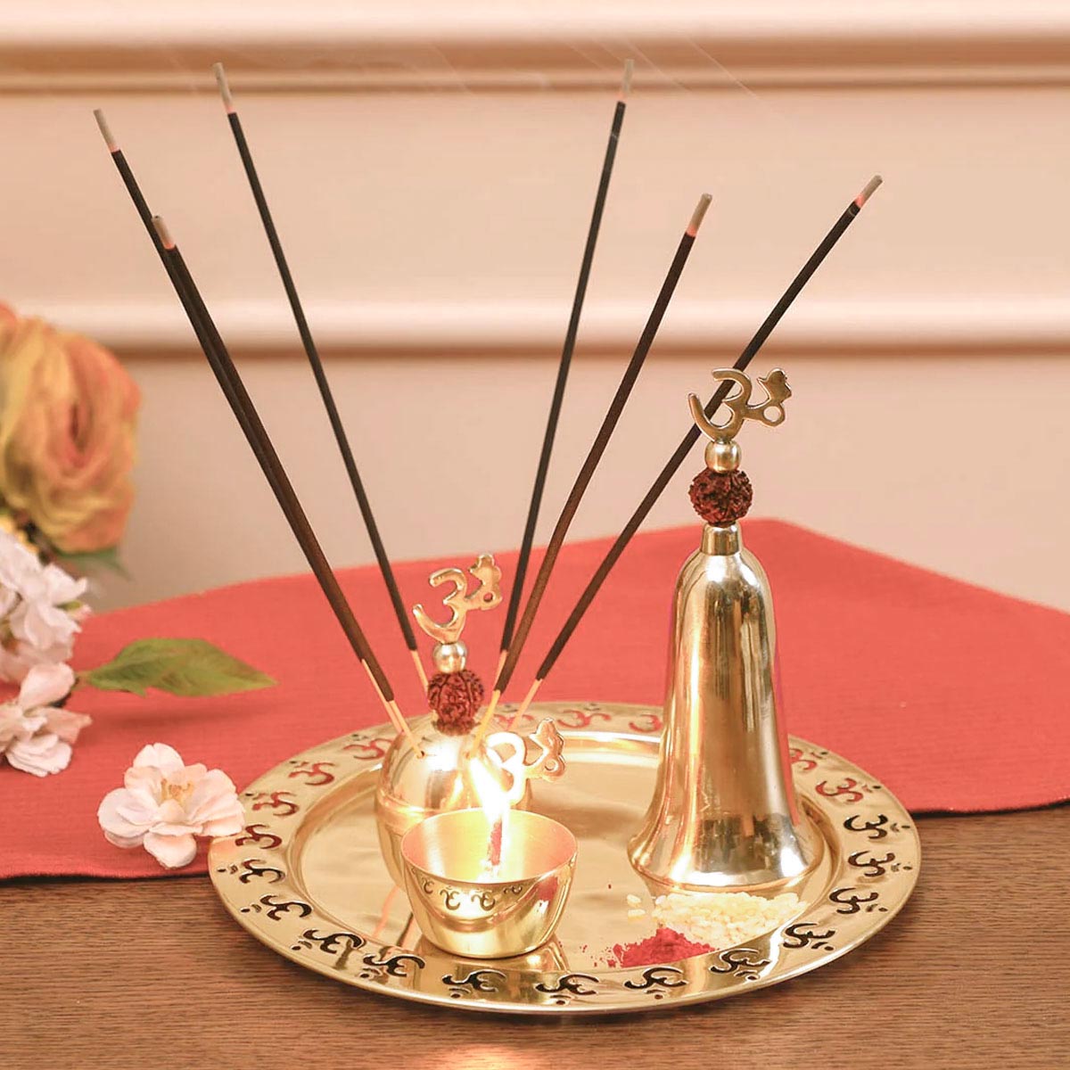 OM Pooja Accessories Set