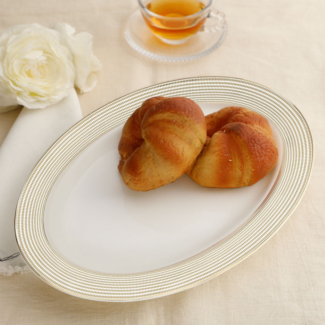 Platina Gold Oval Platter