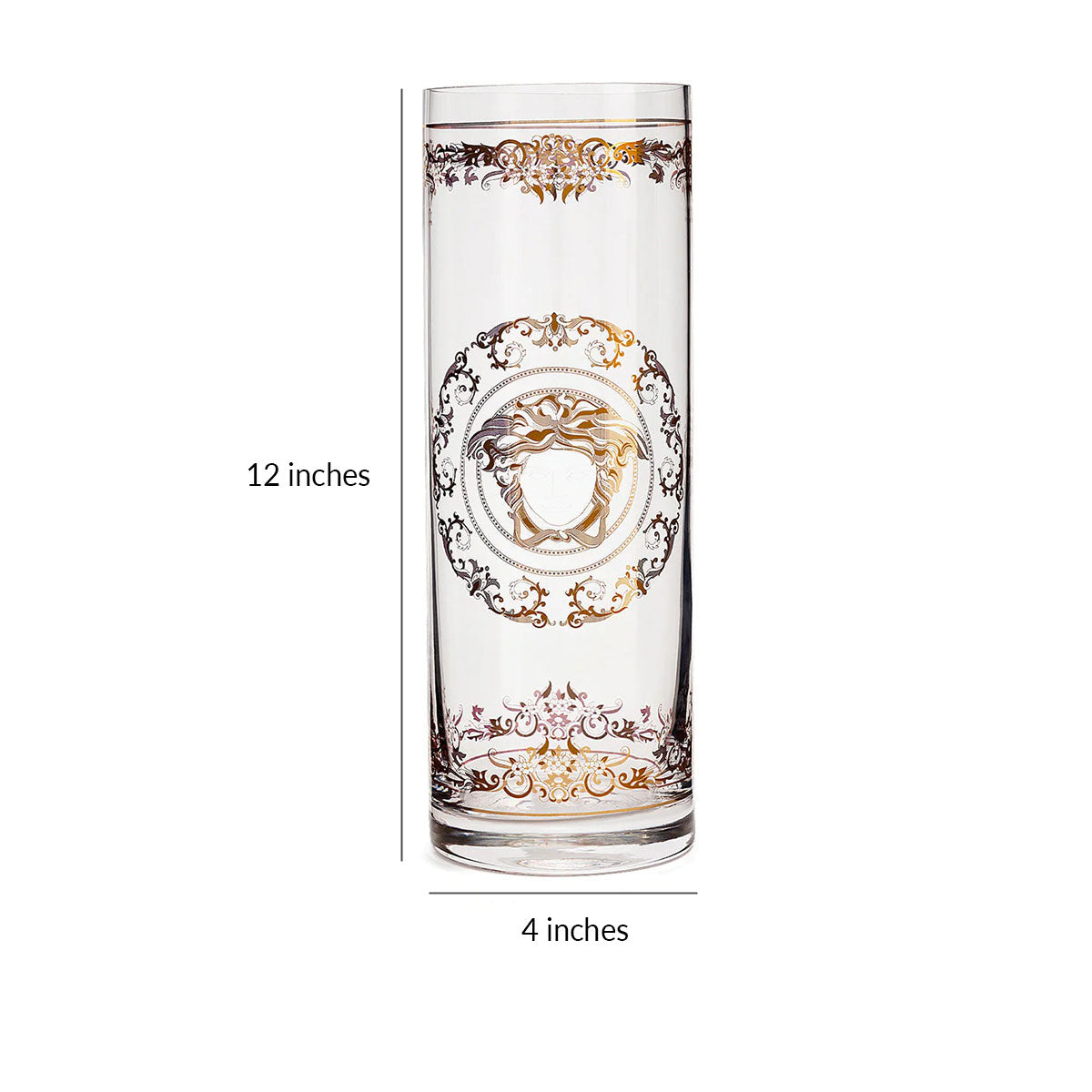 Versace Medusa Gala Transparent Vase 30 Cm