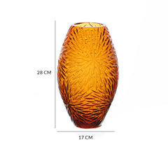 Crystal Vase Amber Small