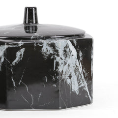 Octagonal BL Marble Jar with Lid