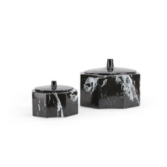 Octagonal BL Marble Jar with Lid