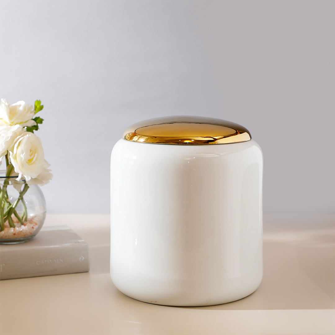 Prima Glazed Lid Jar Large