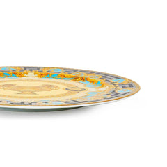 Versace Multicolored Medusa Prestige Gala Blu Ceramic Printed 13Inch Dinner Plate