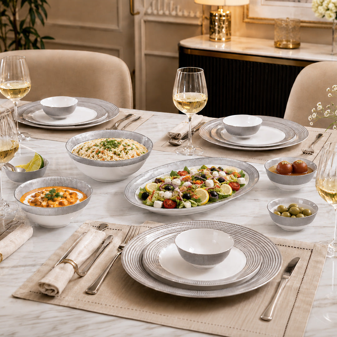 Platina Dinner Set of 27 Silver