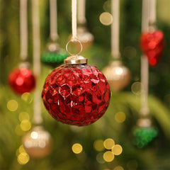 Sparkling Snow Christmas Ornament set of 5