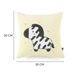 Zebra Print Kids Cushion Cover 12 x 12 Inch