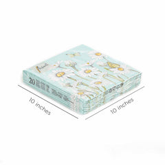 Ambiente Cocktail Napkin 25 x 25 CM Daisy Green Set of 20