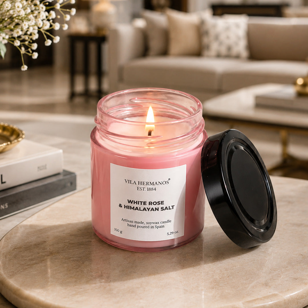 Vila Hermanos Apothecary Rosa White Rose & Himalayan Salt Candle