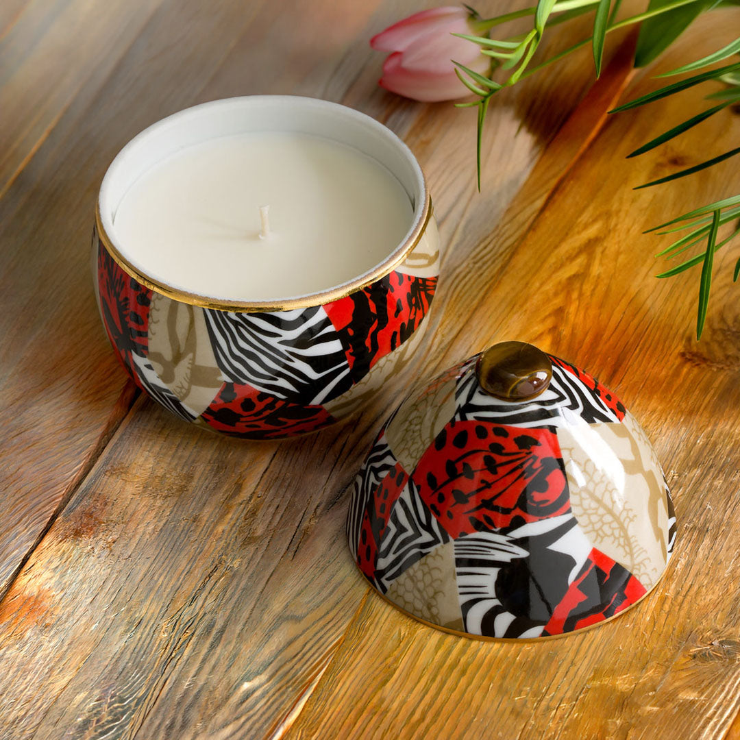 Ladenac Africa Leopard Predator Ceramic Egg Candle