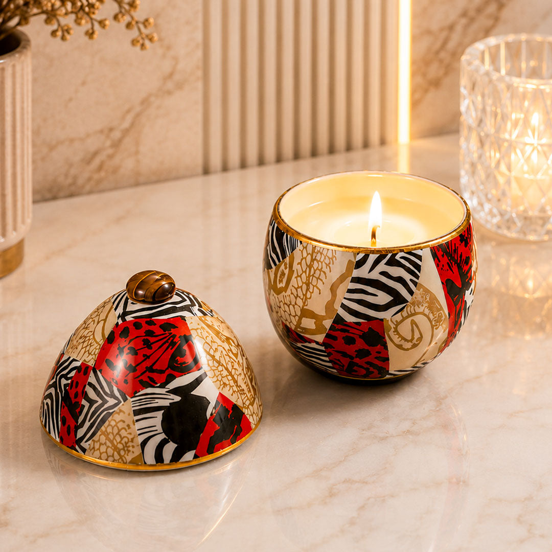 Ladenac Africa Snake Temptation Ceramic Egg Candle