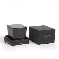 Ladenac Minimal Floral Champetre Black Square Jar Candle Large