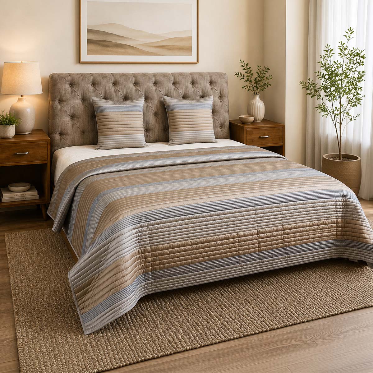 Rosalina Quilt With Cushion Covers