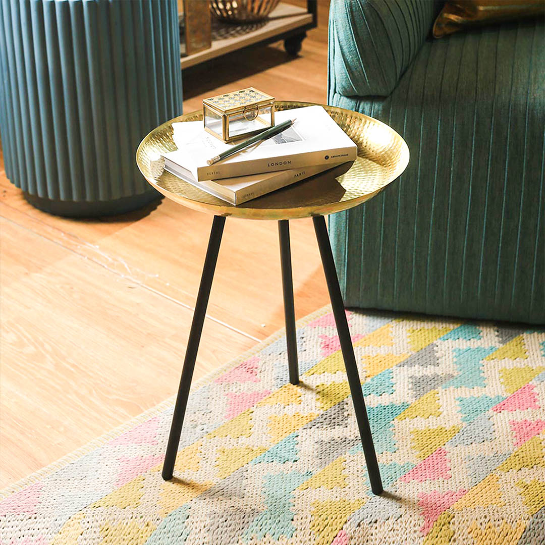 Lynx Hammered Side Table