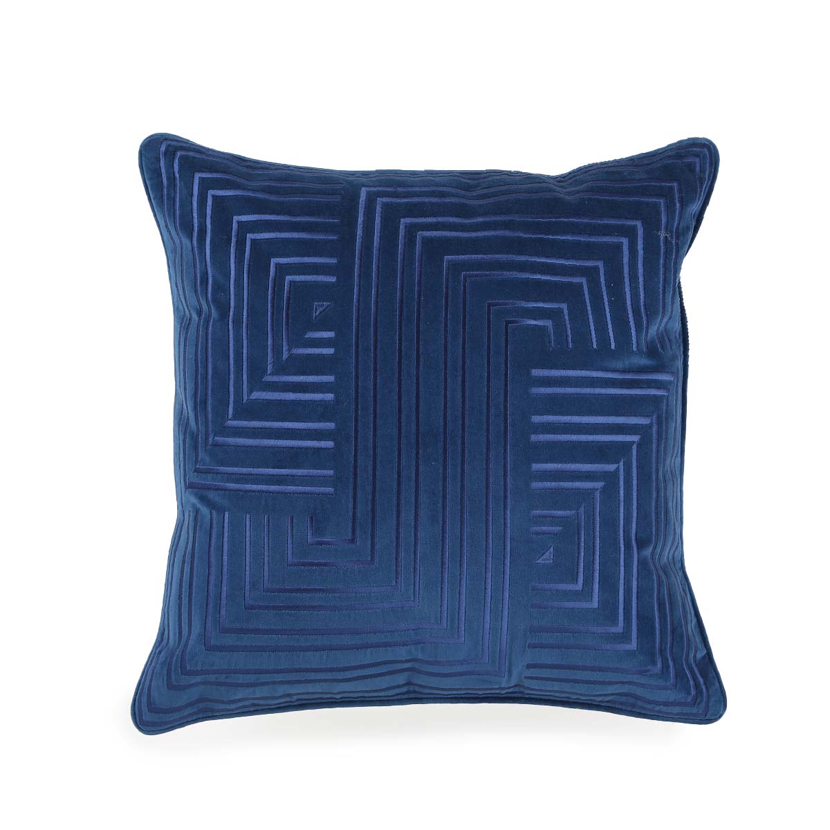 Infinity Royal Blue Embroidered Cushion Cover