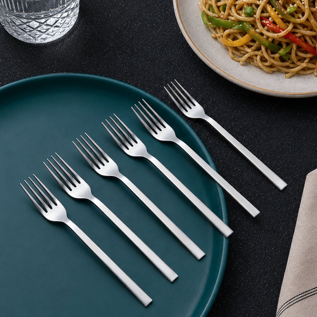 Carlo Dinner Fork Set Of 6 Silver