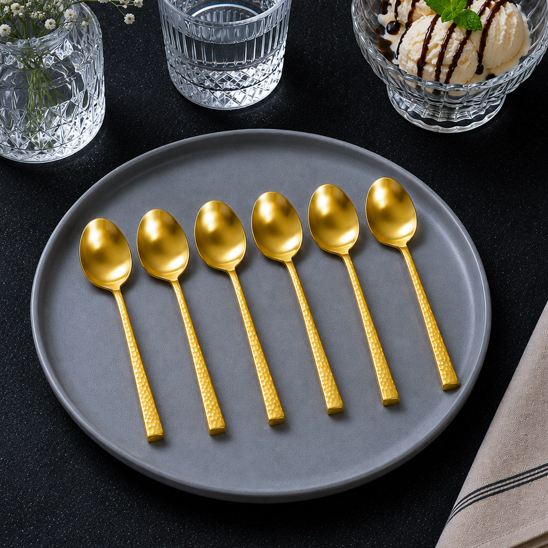 Amya Dinner Spoon Set of 6 Gold
