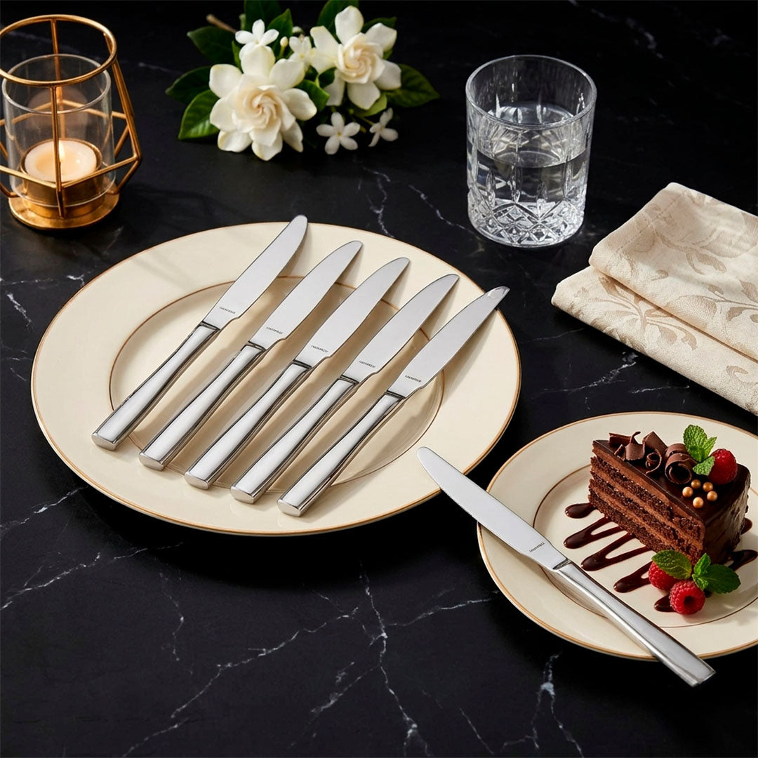 Aldor Table Knife Set Of 6 Silver
