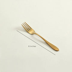 Elio Dinner Fork Set Of 6 Gold