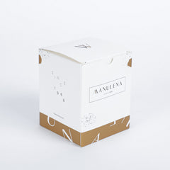 Manulena Matt White Dahlia Candle Small