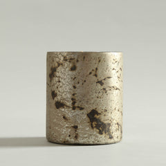 Meraki Glass Candle in Silver Antique