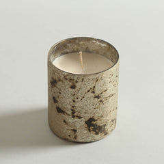 Meraki Glass Candle in Silver Antique
