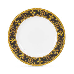 Versace White Baroque Nero Porcelain Printed 22 CM Side Plate