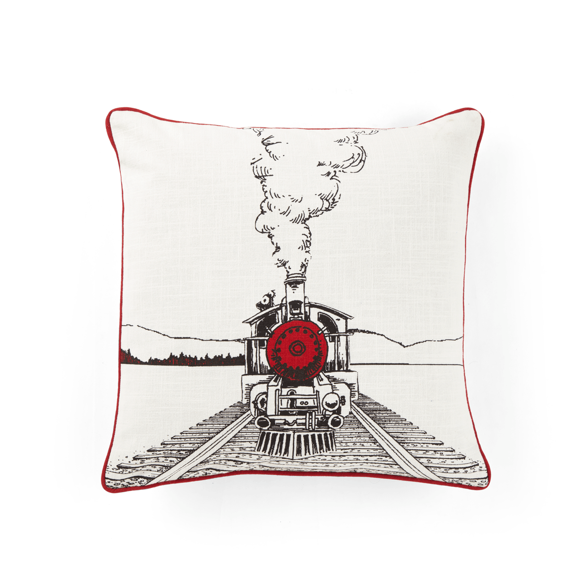 Clio Train Engine Printed Cushion Cover - Home4u