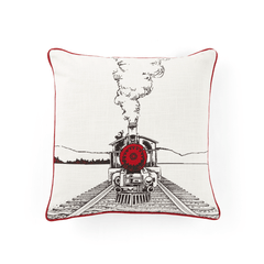 Clio Train Engine Printed Cushion Cover - Home4u