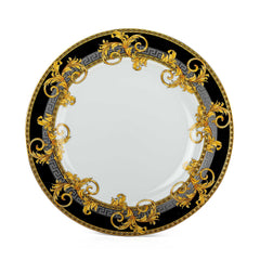 Versace White Medusa Prestige Gala Ceramic Printed 27 CM Dinner Plate
