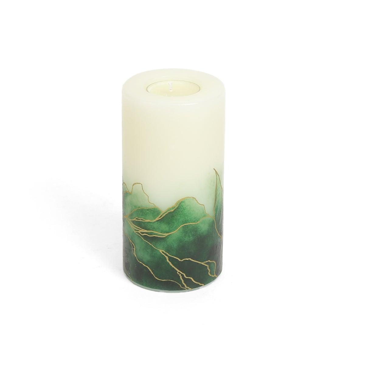 Watercolour Green Candle Large - Home4u