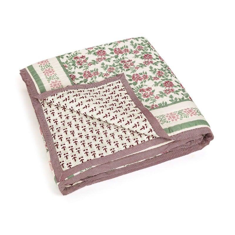 Guncha 90 In X 90 In Pink Bedspread - Home4u