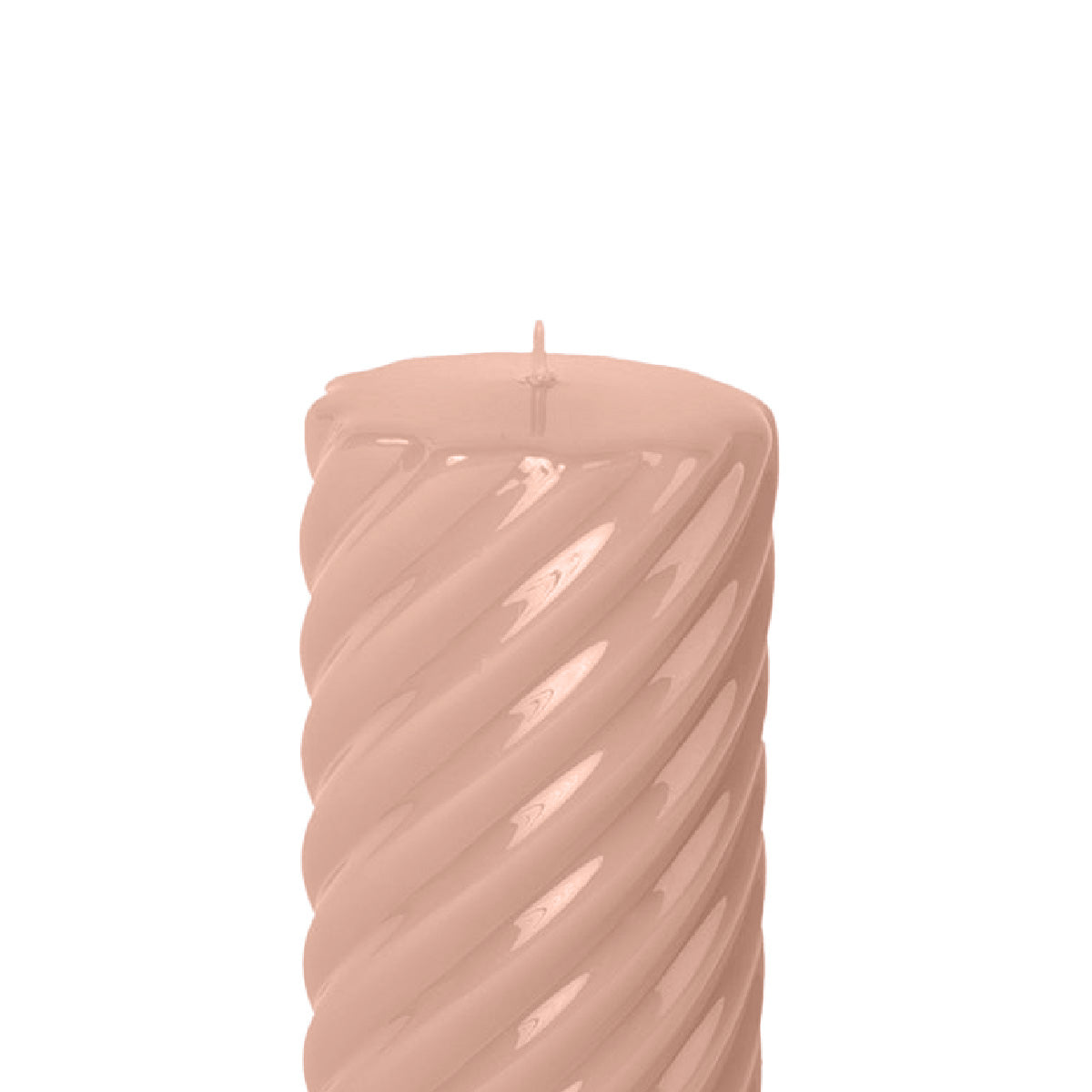 Manulena Blossom Beige Twisted Pillar Candle Large