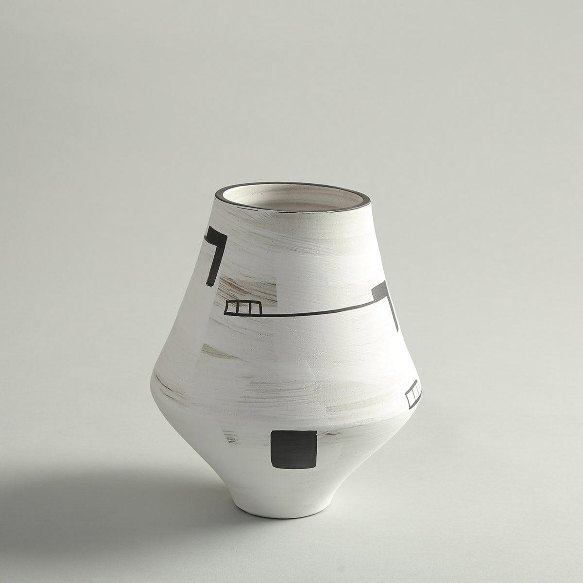 White Retro Vase Medium