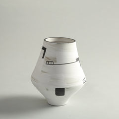 White Retro Vase Medium