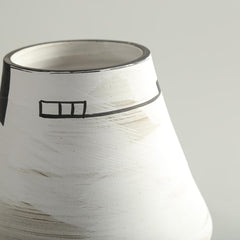 White Retro Vase Medium