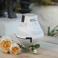White Retro Vase Medium