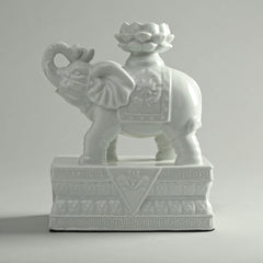 Trumping Elephant White Porcelain Decor Object