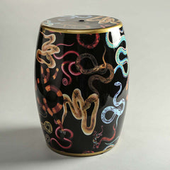 Retro Snakes Porcelain Stool