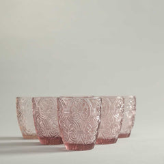 Almassy Pink Glass Set of 6