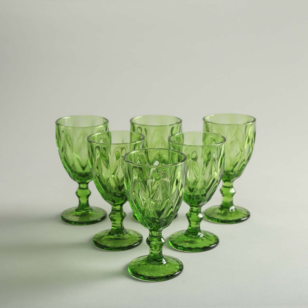 Riverre Green Glass Set of 6