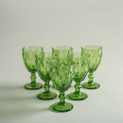 Riverre Green Glass Set of 6