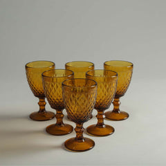 Siara Amber Glass Set of 6