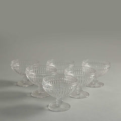 Tielle Clear Ice Cream Bowl Set of 6