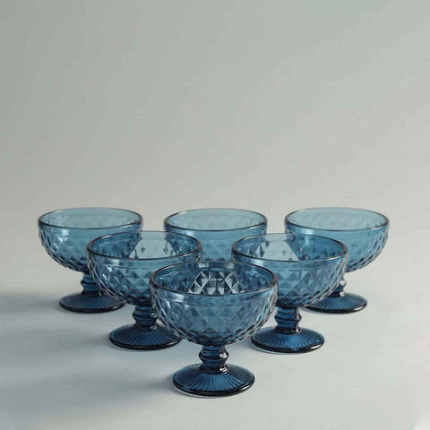 Siara Blue Ice Cream Bowl Set of 6