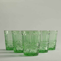 Rouchere Green Drinking Glass Set of 6