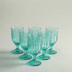 Rousha Aqua Glass Set of 6