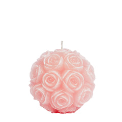 Manulena Pink Ball Of Roses Candle Medium
